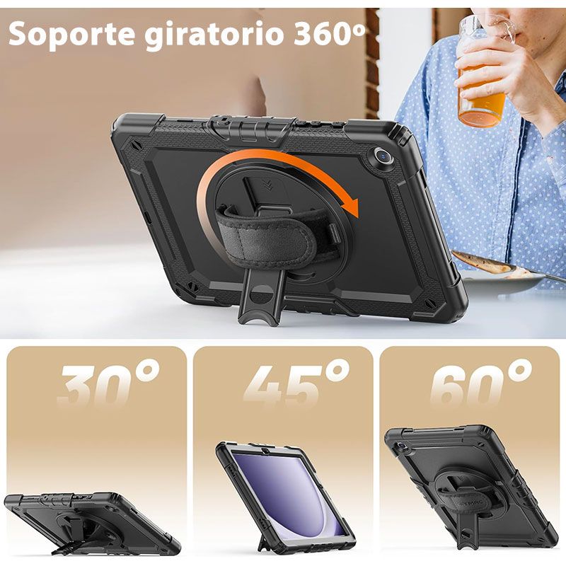 Funda Full Body con asa y protector - Samsung Galaxy Tab A9 Plus