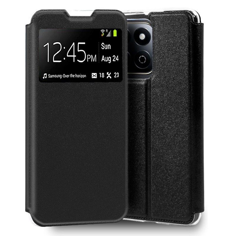 Funda con tapa para Honor 200 Smart Negro