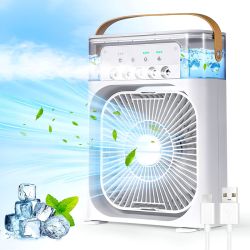 Ventilador con nebulizador y luces LED de ambiente GL69442