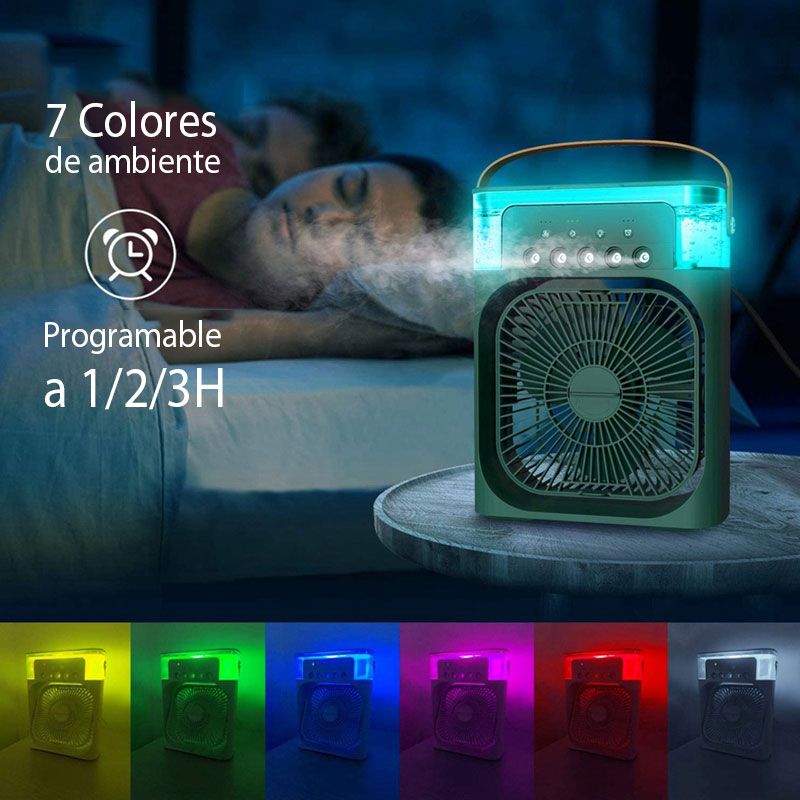 Ventilador con nebulizador y luces LED de ambiente GL69442
