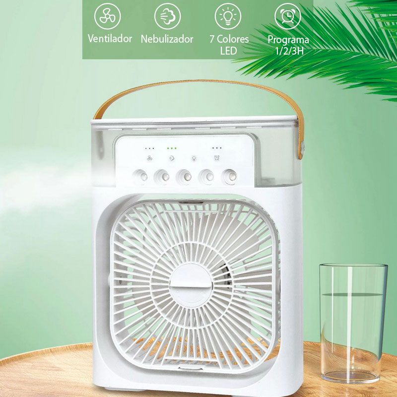 Ventilador con nebulizador y luces LED de ambiente GL69442