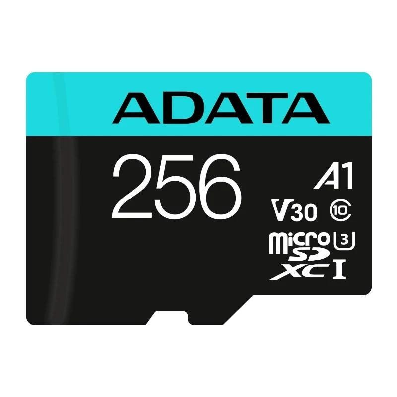 Tarjeta microSD ADATA 256GB UHS-I U3 V30 Clase 10 con Adaptador