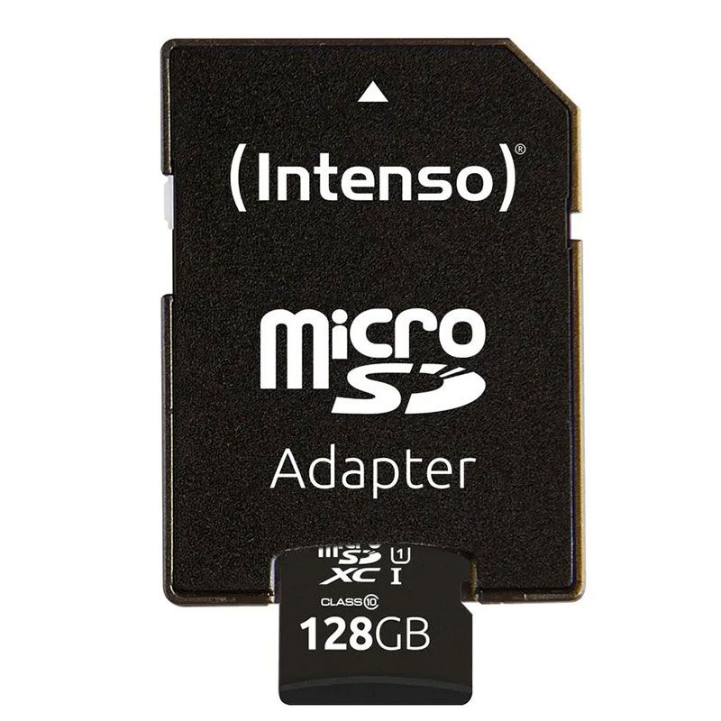 Tarjeta microSD Intenso 128GB UHS-I Clase 10 PREMIUM + Adaptador