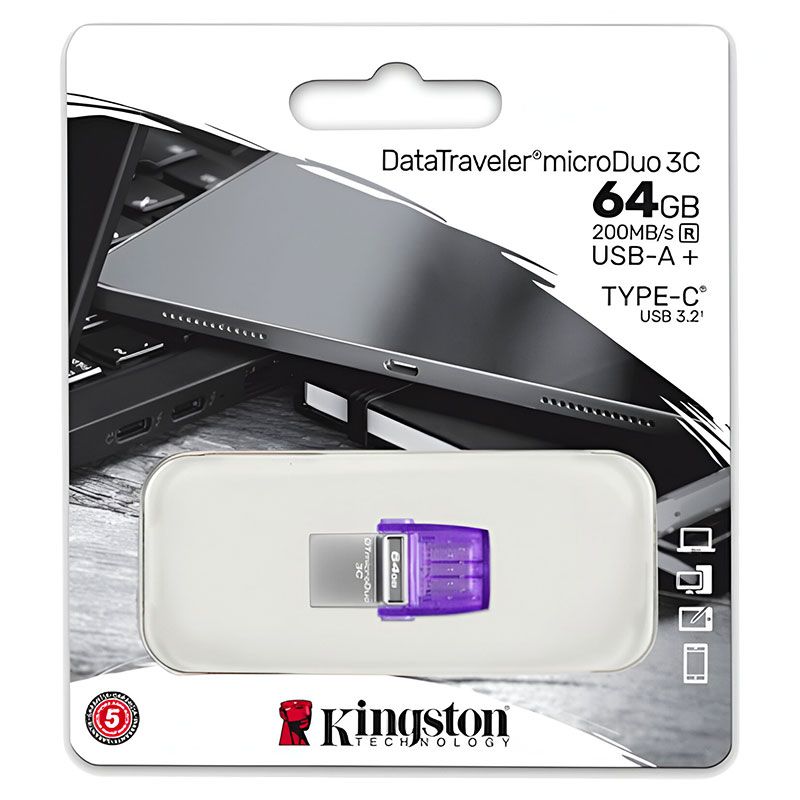 Pendrive Kingston DataTraveler microDuo 3C 64GB USB 3.2 USB C OTG