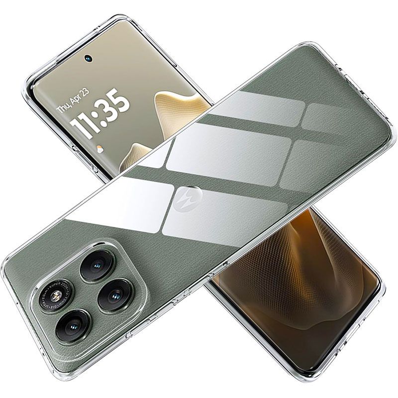 Funda transparente para Motorola Moto Edge 60 Pro 5G de silicona