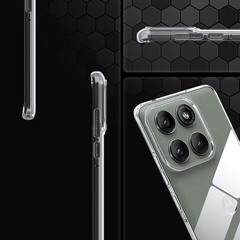Funda transparente para Motorola Moto Edge 60 Pro 5G de silicona