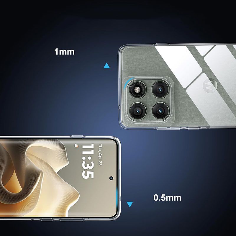 Funda transparente para Motorola Moto Edge 60 Pro 5G de silicona