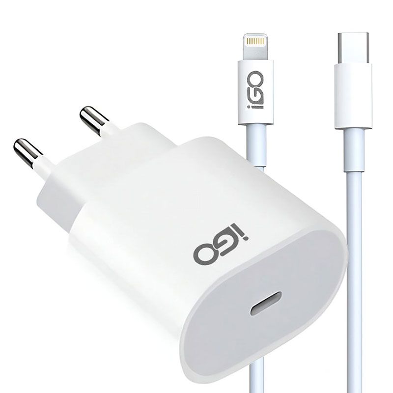 Cargador USB C PD30W de Carga Rápida + Cable USB C a Lightning