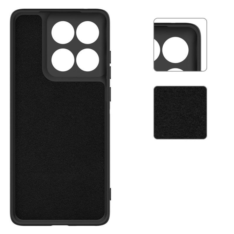 Funda Negra de silicona suave para Motorola Moto Edge 60 Pro 5G