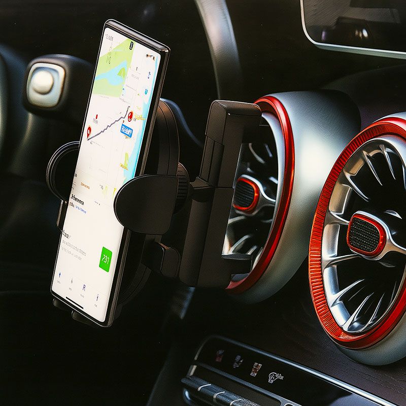 Soporte de coche para rejilla circular de aire acondicionado