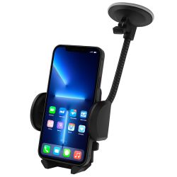 Soporte de móvil para coche con brazo largo y ventosa