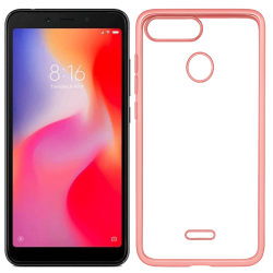 Funda con Borde Cromado Oro Rosa para Xiaomi Redmi 6 / Redmi 6A
