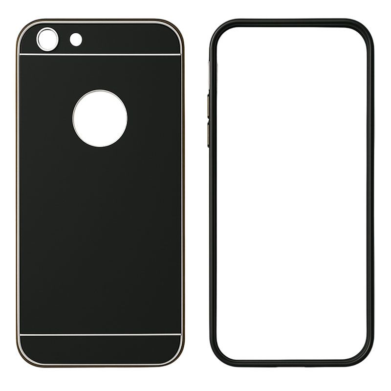 Funda Premium con Bumper Metálico para iPhone 6 / 6S negro