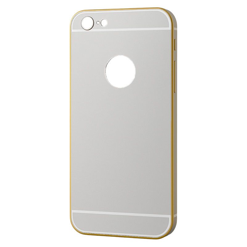 Funda Premium con Bumper Metálico para iPhone 6 / 6S Plata