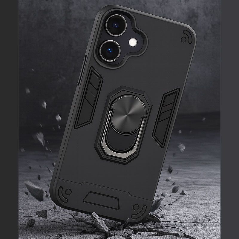 Funda Rugerizada con anillo para iPhone 16