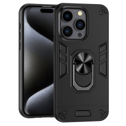 Funda Rugerizada con anillo para iPhone 16 Pro