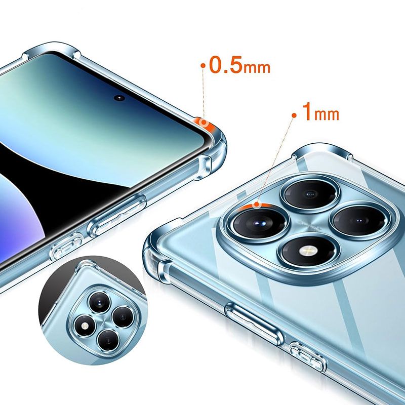 Funda con esquinas reforzadas para Xiaomi Redmi Note 14 Pro (4G)