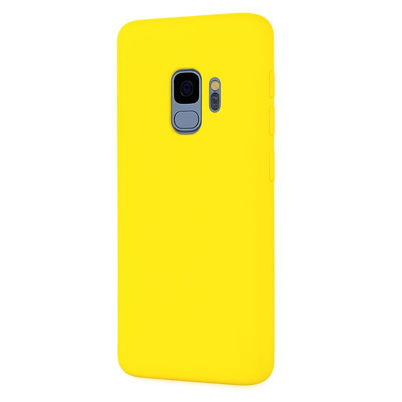 Funda de Silicona suave para Samsung Galaxy S9 Amarillo