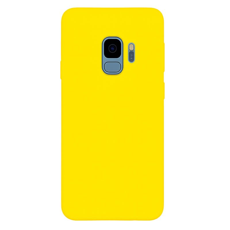 Funda de Silicona suave para Samsung Galaxy S9 Amarillo