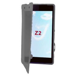 Funda Clear Flip con Tapa de TPU para Sony Xperia Z2 Negro