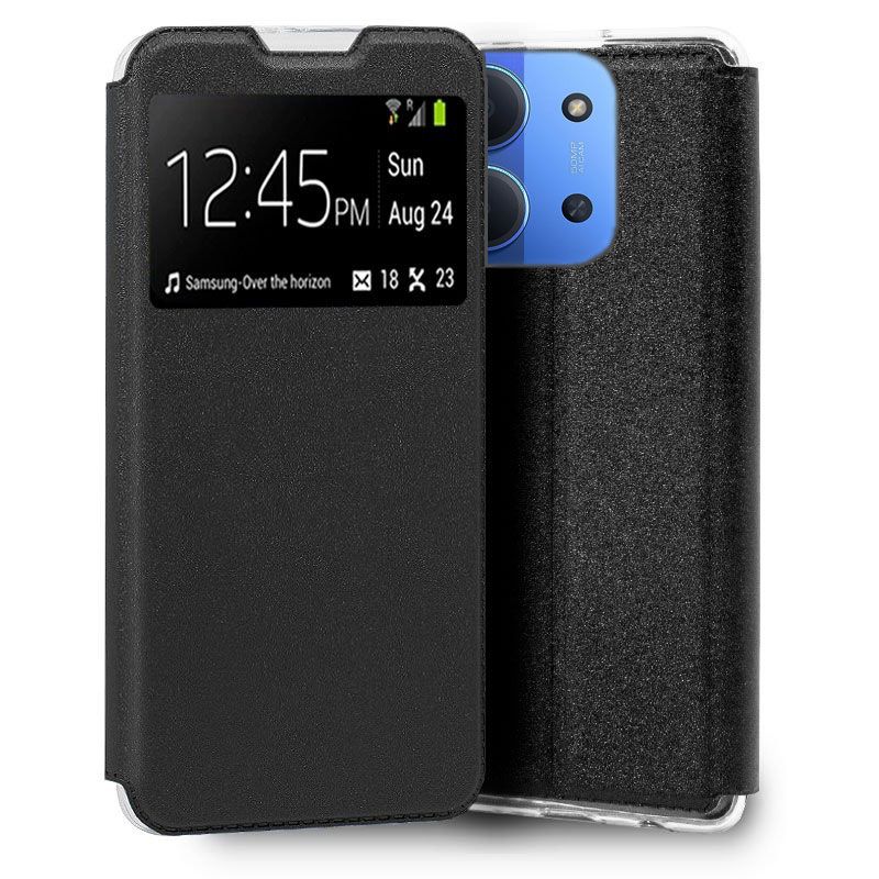 Funda con Tapa y Ventana para Xiaomi Redmi 15C Negro