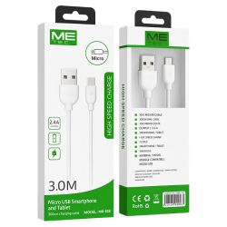 Cable USB a Micro USB de 3 Metros para Móvil y Tablet