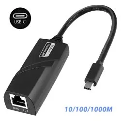 Adaptador de Red Tipo C a RJ45 10/100/1000M Gigabit