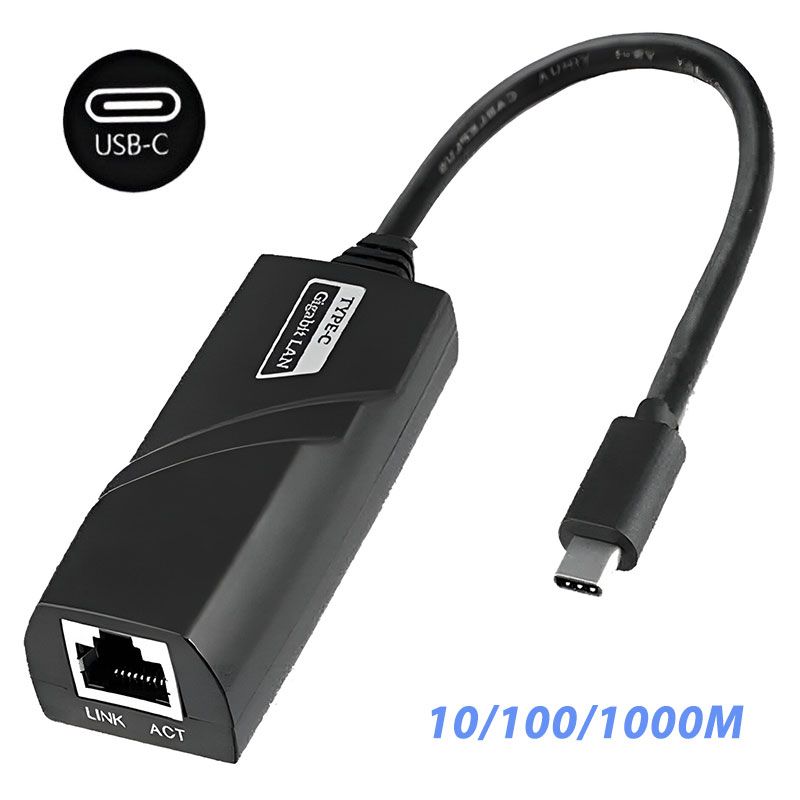 Adaptador de Red Tipo C a RJ45 10/100/1000M Gigabit