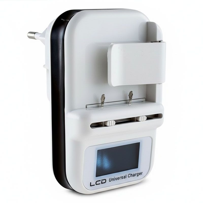 Cargador de batería universal con Pantalla LCD y USB