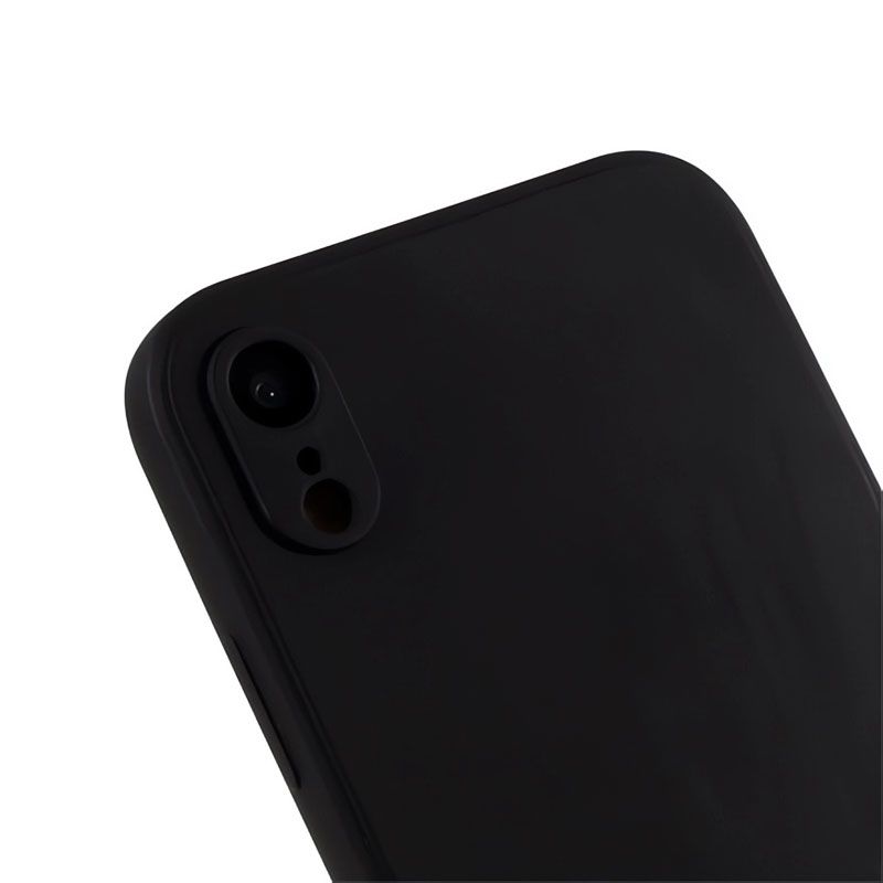 Funda Negra de Silicona Suave para iPhone XR