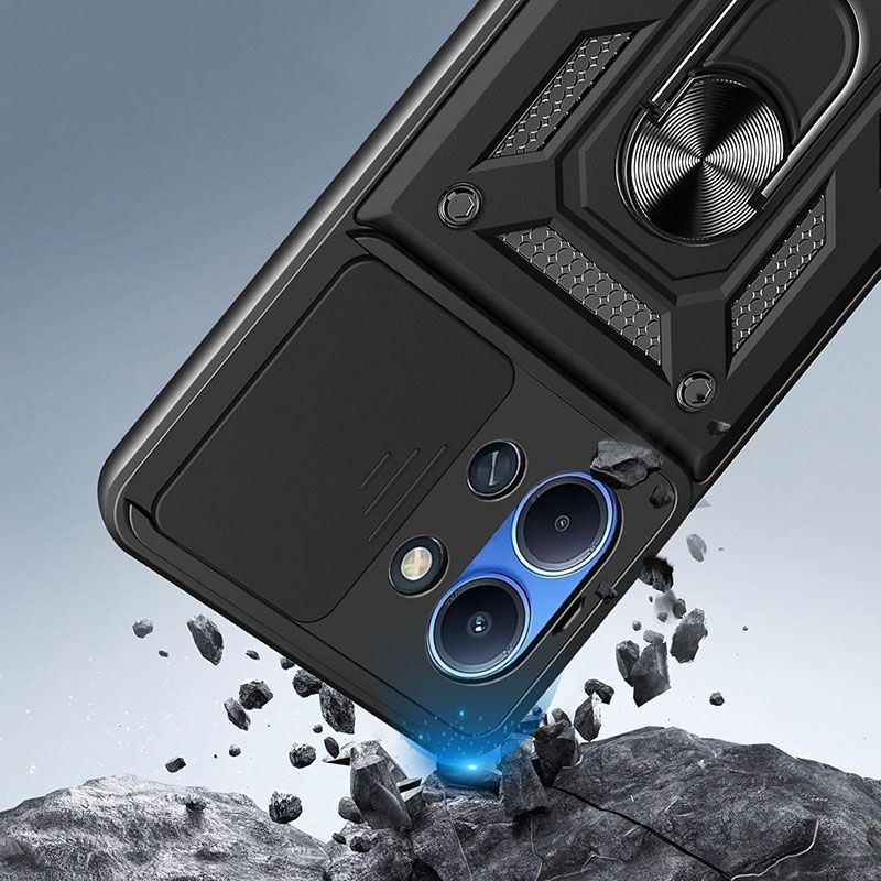 Funda Slide Armor con anillo para Xiaomi Redmi 15C