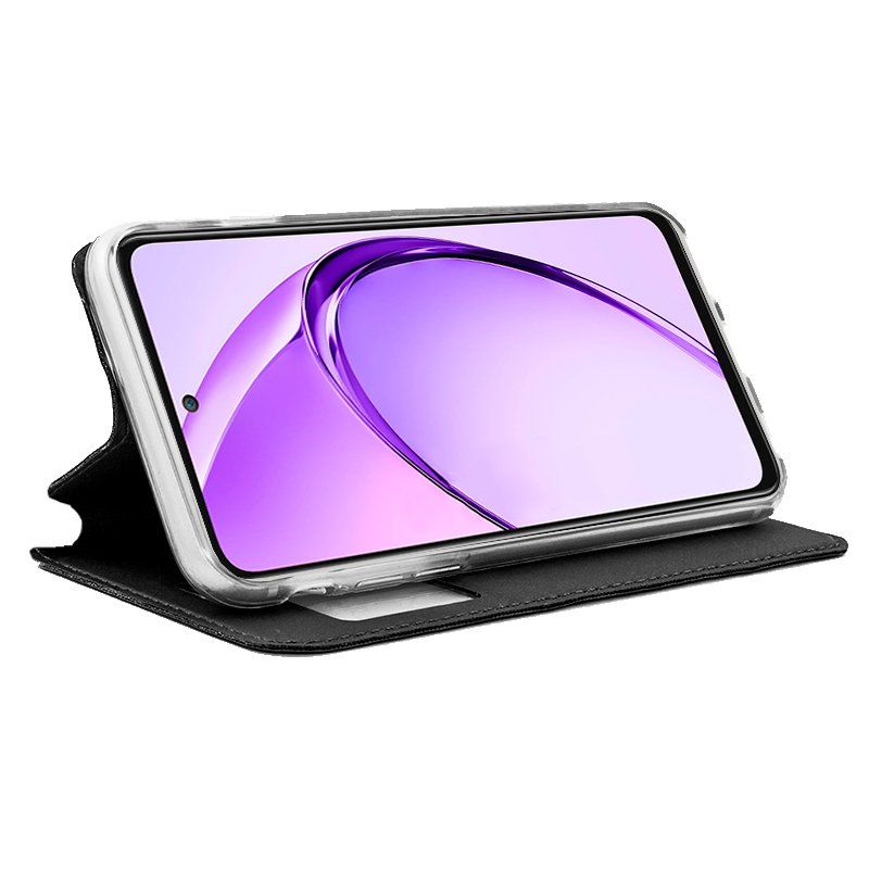 Funda con Tapa y Ventana para Oppo A5 4G / A5 5G negro