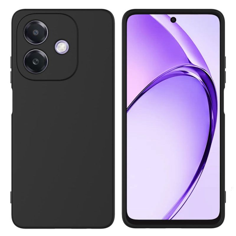 Funda negra de silicona suave para Oppo A40 / A40m / A60 5G