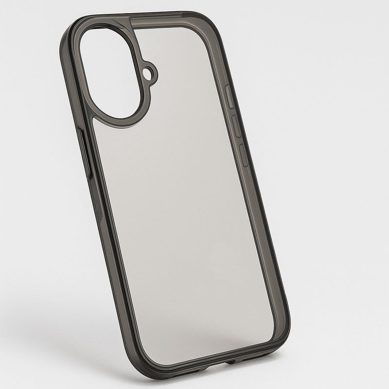 Funda Transparente con Borde Negro para iPhone 16