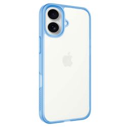 Funda Transparente con Borde Azul para iPhone 16