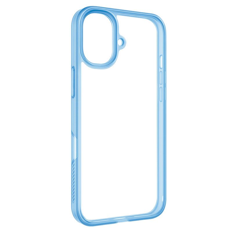 Funda Transparente con Borde Azul para iPhone 16