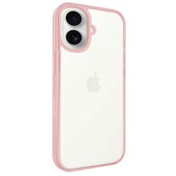 Funda Transparente con Borde Rosa para iPhone 16