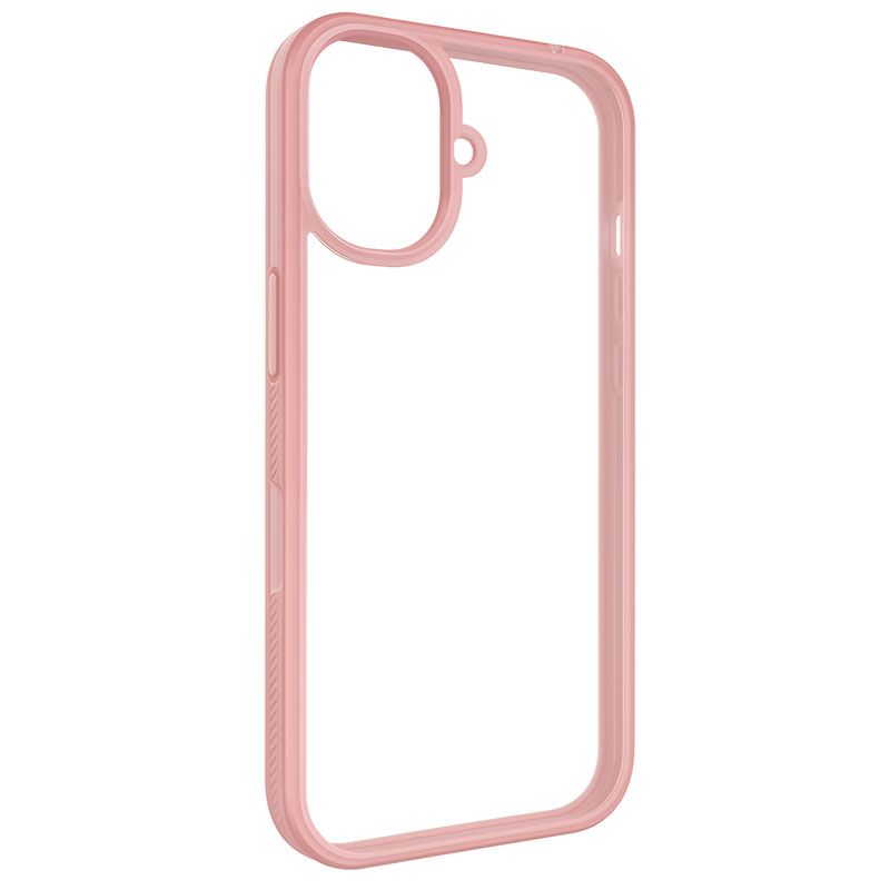 Funda Transparente con Borde Rosa para iPhone 16