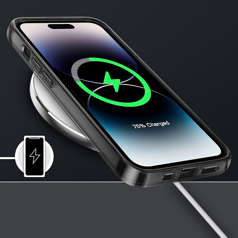 Funda Transparente con Borde Negro para iPhone 16 Pro