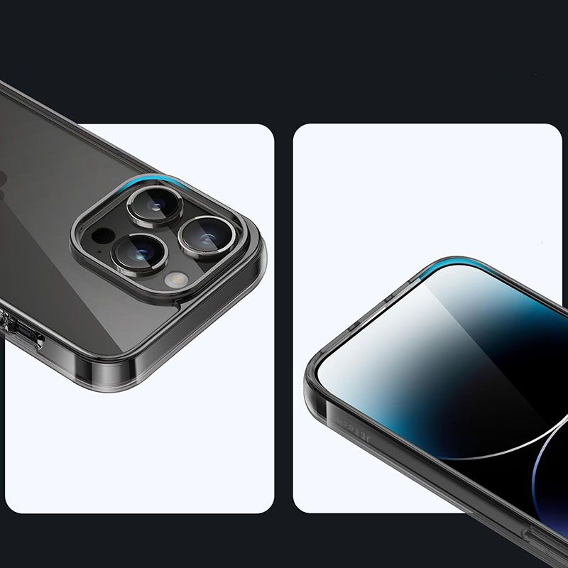 Funda Transparente con Borde Negro para iPhone 16 Pro Max