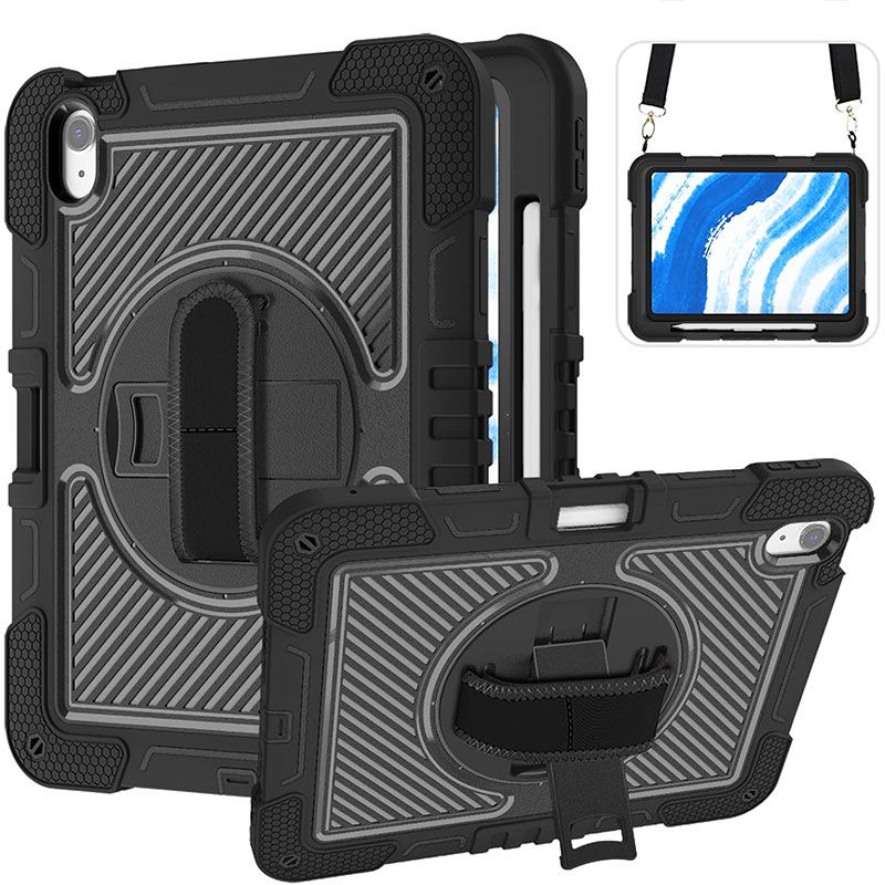 Funda Rugerizada con Asa y Correa para iPad 10 Gen y iPad 11 (A16)