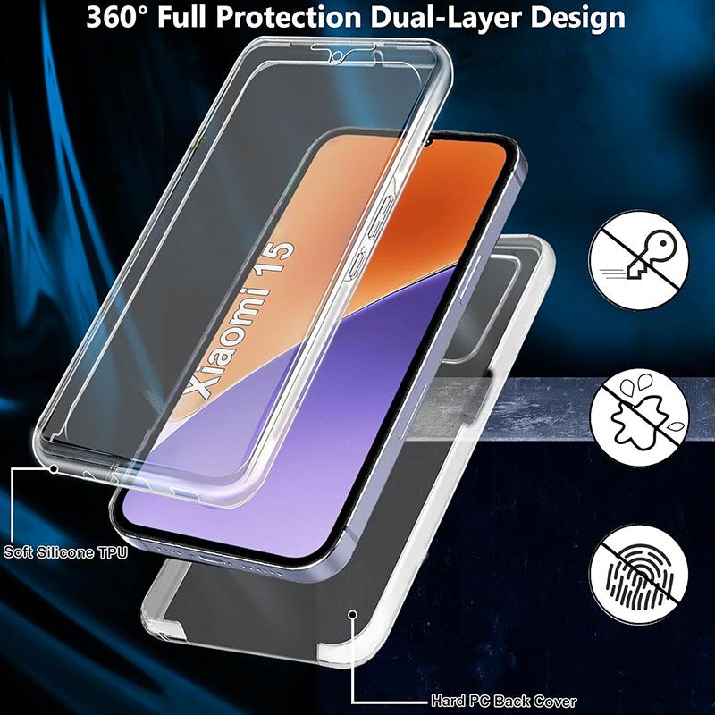 Funda Doble Cara 360 para Xiaomi Redmi 15