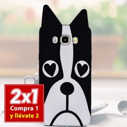 Funda 3D de Silicona Perro con Ojos de Corazon para Samsung Galaxy S3