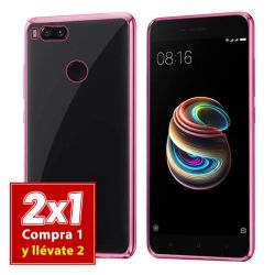 Funda con Borde Metalizado Oro Rosa para Xiaomi Mi 5x / Mi A1