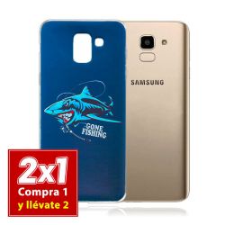 Funda con Dibujo de Tiburón para Samsung Galaxy J6 2018