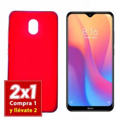 Funda roja de TPU para Xiaomi Redmi 8A Semitransparente