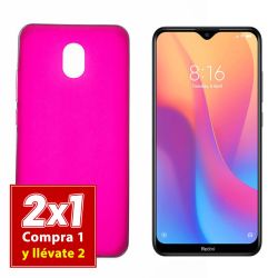 Funda rosa de TPU para Xiaomi Redmi 8A Semitransparente