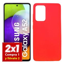 Funda roja para Samsung Galaxy A52 / A52 5G de silicona
