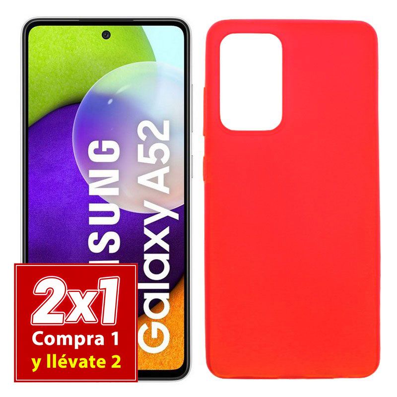 Funda roja para Samsung Galaxy A52 / A52 5G de silicona