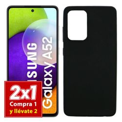 Funda negra para Samsung Galaxy A52 / A52 5G de silicona